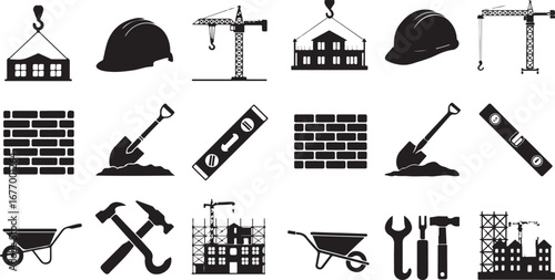 Construction equipment and building elements crane