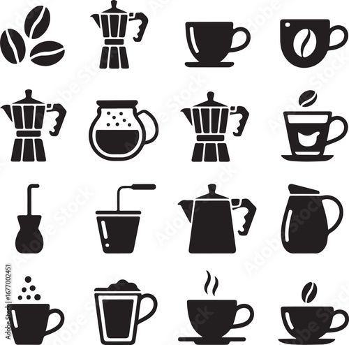 Coffee Brewing & Serving Icons