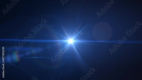 Optical lens flare effect on black backgound