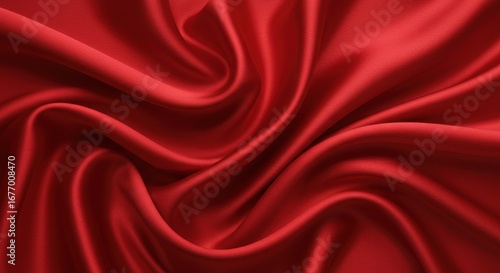 Closeup deep red fabric texture