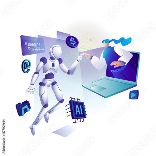 Inteligenza artificiale logo, artificial intelligence