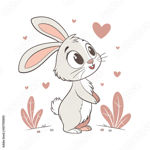  Cute bunny rabbit outline sketch vector illustration.