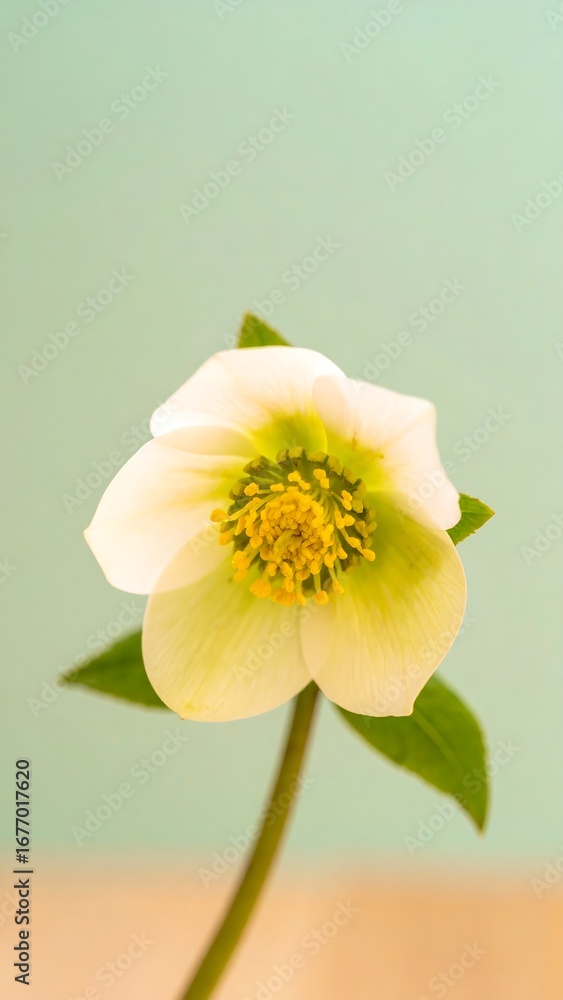 Fototapeta premium Close-up of a single white flower