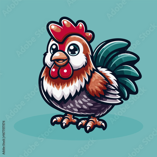 Rooster standing proud