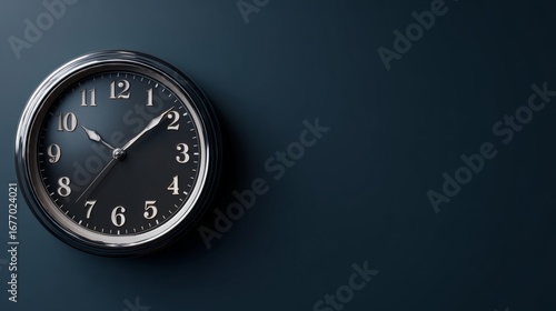 Wallpaper Mural Professional stock photograph of a wall clock showing time to highlight efficient meeting scheduling, Stock image Torontodigital.ca