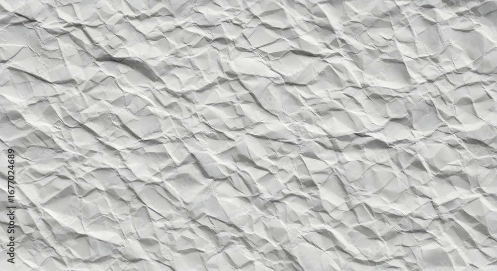 Obraz premium Textured White Crumpled Paper Background for Creative Projects
