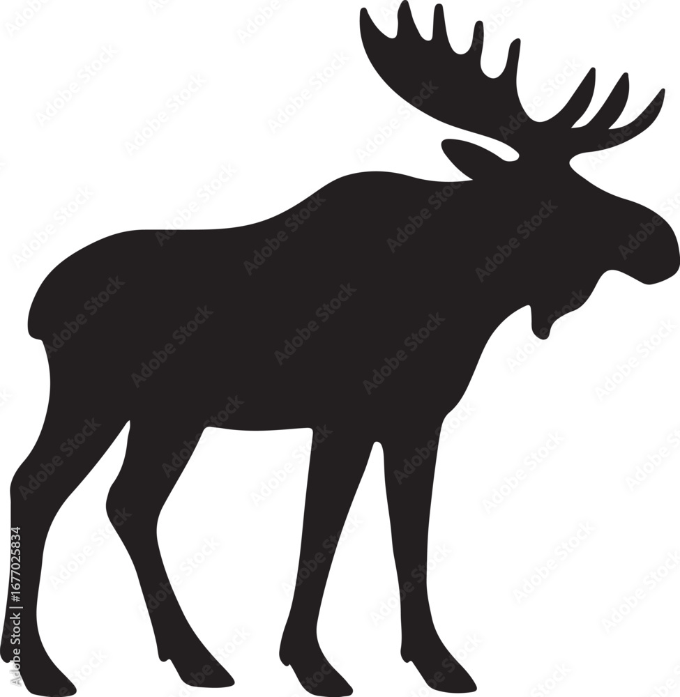Fototapeta premium deer vector illustration in the white background.