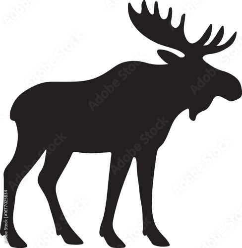 deer vector illustration in the white background.