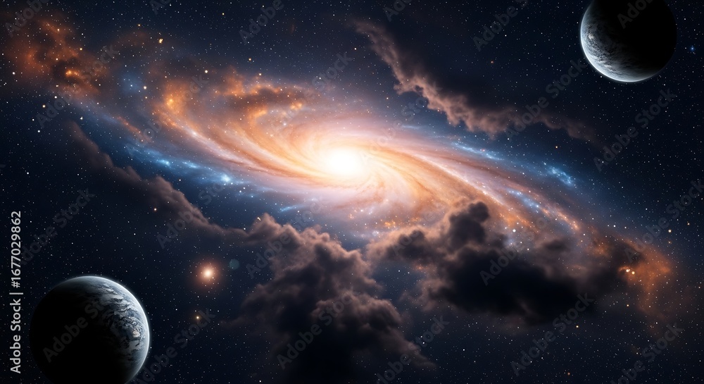 Obraz premium Spiral Galaxy in Deep Space.