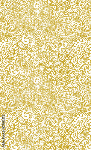 luxury gold colour vector flower art beautiful vector pattern