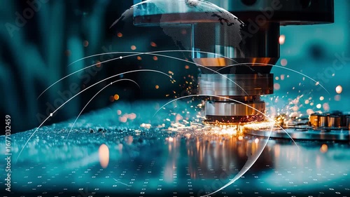 Smart manufacturing process with precision machinery