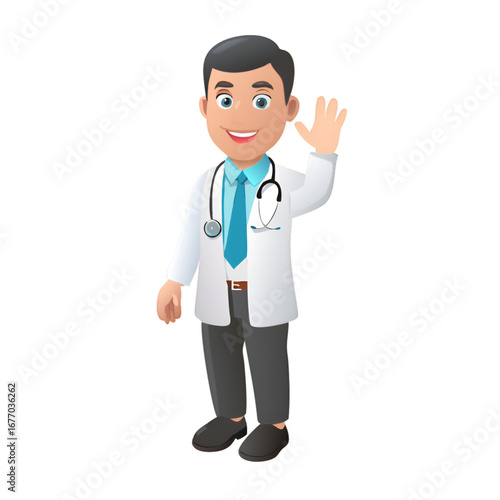 doctor with stethoscope and clipboard