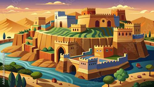 The Citadel of Erbil in Iraq, one of the oldest continuously inhabited sites, reveals ancient walls and narrow pathways, standing proudly as a living chronicle of Mesopotamian civilization.