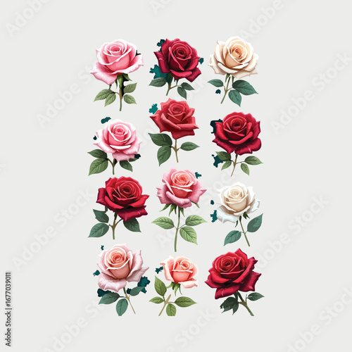 Beautiful seamless floral water color pattern Set
 Art & Illustration