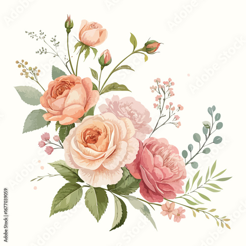Beautiful seamless floral water color pattern Set
 Art & Illustration