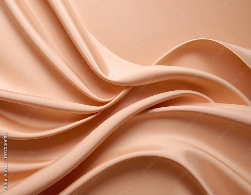 Fototapeta premium Soft and Elegant Fabric Draped Gracefully in Warm Tones for Textile Design Inspiration