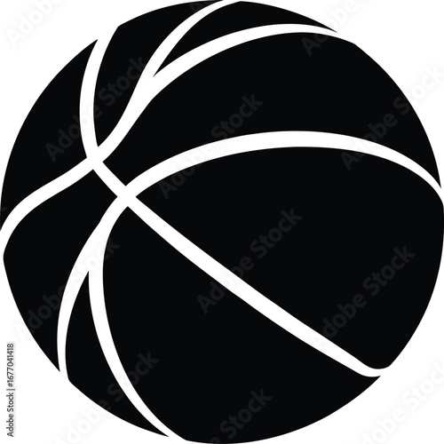 Vector black basketball icon