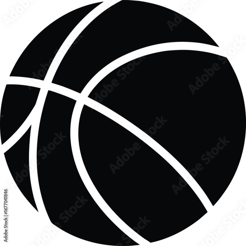 Vector black basketball icon