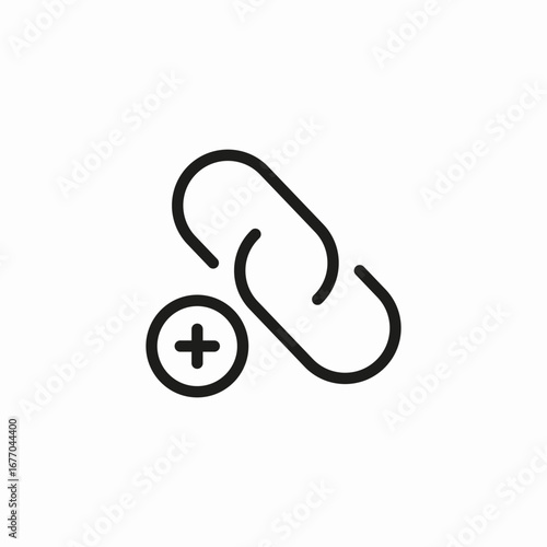 add link plus icon sign vector