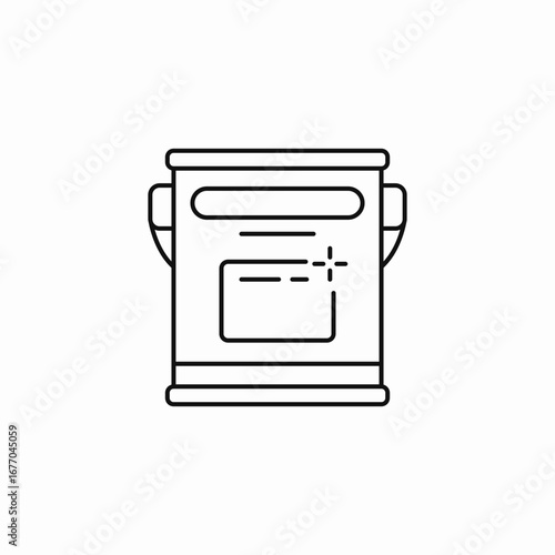 paint can with label icon sign vector