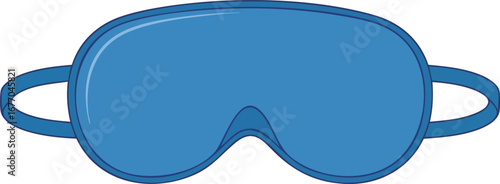 Blue sleep mask vector illustration for relaxation sleepmask eyemask sleeping rest  isolated  dream  blue