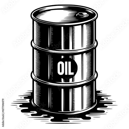Oil Barrel vector image illustration