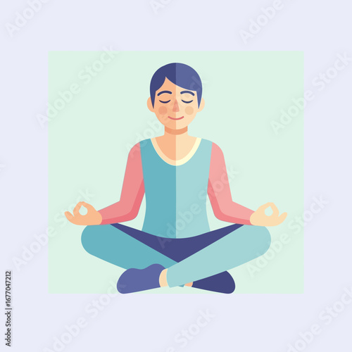 Meditation in a relaxed pose