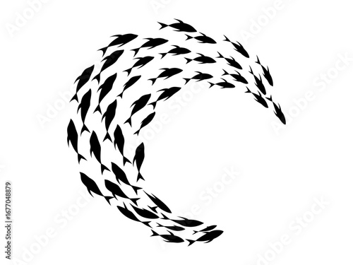 vector illustration of an abstract fish