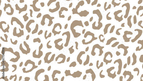 White and brown leopard skin texture. Animal print background. Luxury wallpaper.