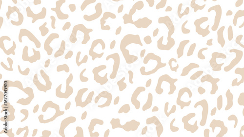 White and beige leopard skin texture. Animal print background. Luxury wallpaper.
