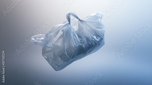 blue plastic bag