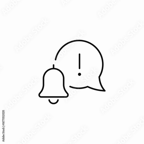 bell and bubble icon sign vector