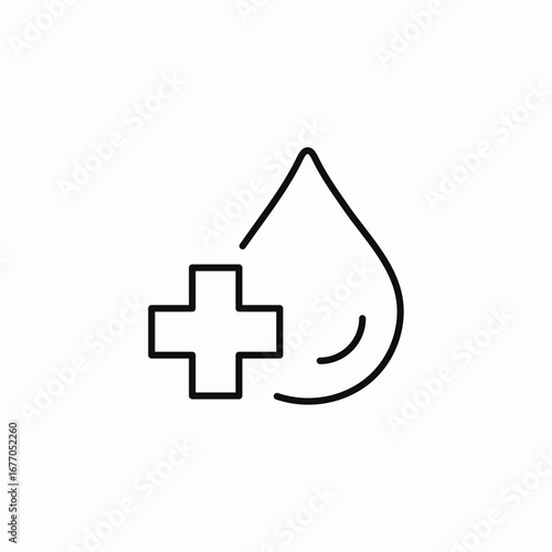 blood medical drop icon sign vector
