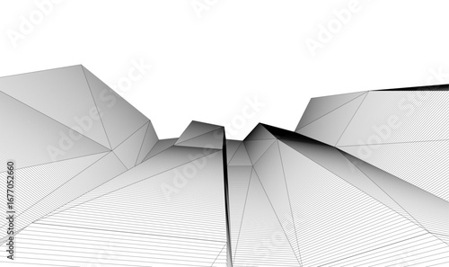 abstract architecture vector 3d background