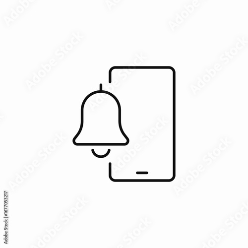 mobile phone alert icon sign vector