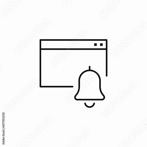 notification bell alert icon sign vector