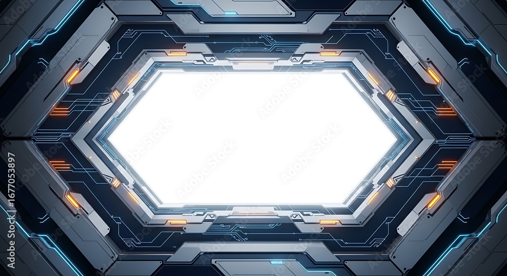 Obraz premium Futuristic Portal Gateway Technology Design.