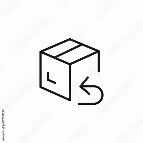 box return arrow icon sign vector