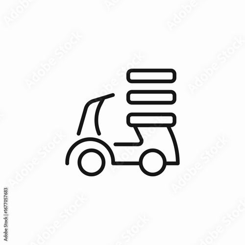delivery scooter pizzas icon sign vector