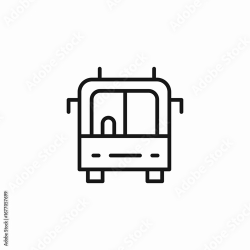 delivery truck front icon sign vector