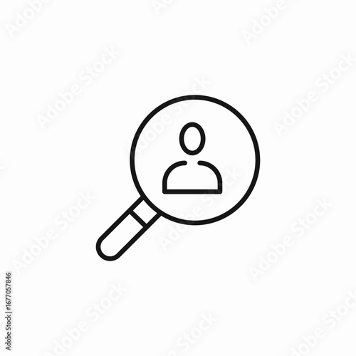 employee candidate search icon sign vector