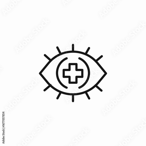 eye health check icon sign vector