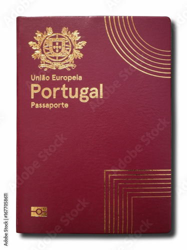 Portuguese passport isolated on a white background