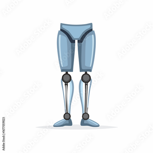 Futuristic bionic prosthetic robot legs for advanced artificial intelligence and cybernetic design