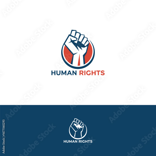 Human right logo design template