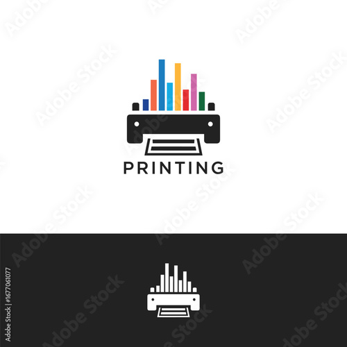 Printing vector logo design template