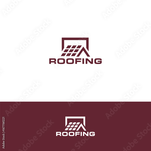 Roofing vector logo design template