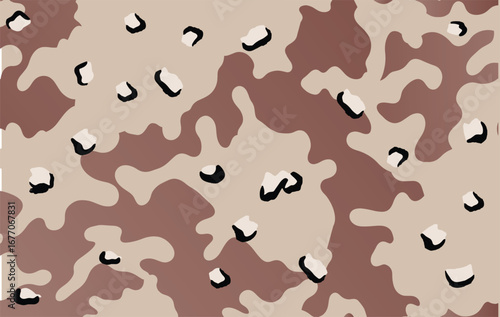 Six-Color Desert Camo (DBDU) — Seamless Chocolate Chip Vector
Chocolate Chip Camo Vector — DBDU Six-Color Desert Seamless
US Desert Storm Camo — Six-Color DBDU Pattern, Tileable Vector Texture