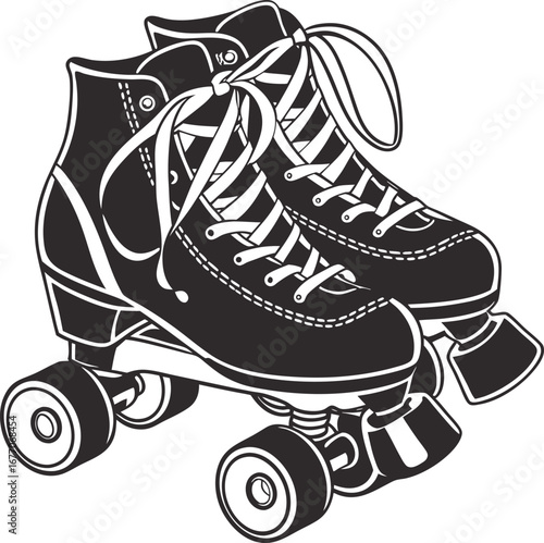 roller skates on a white background 