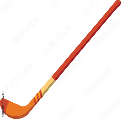 Vector orange hockey stick